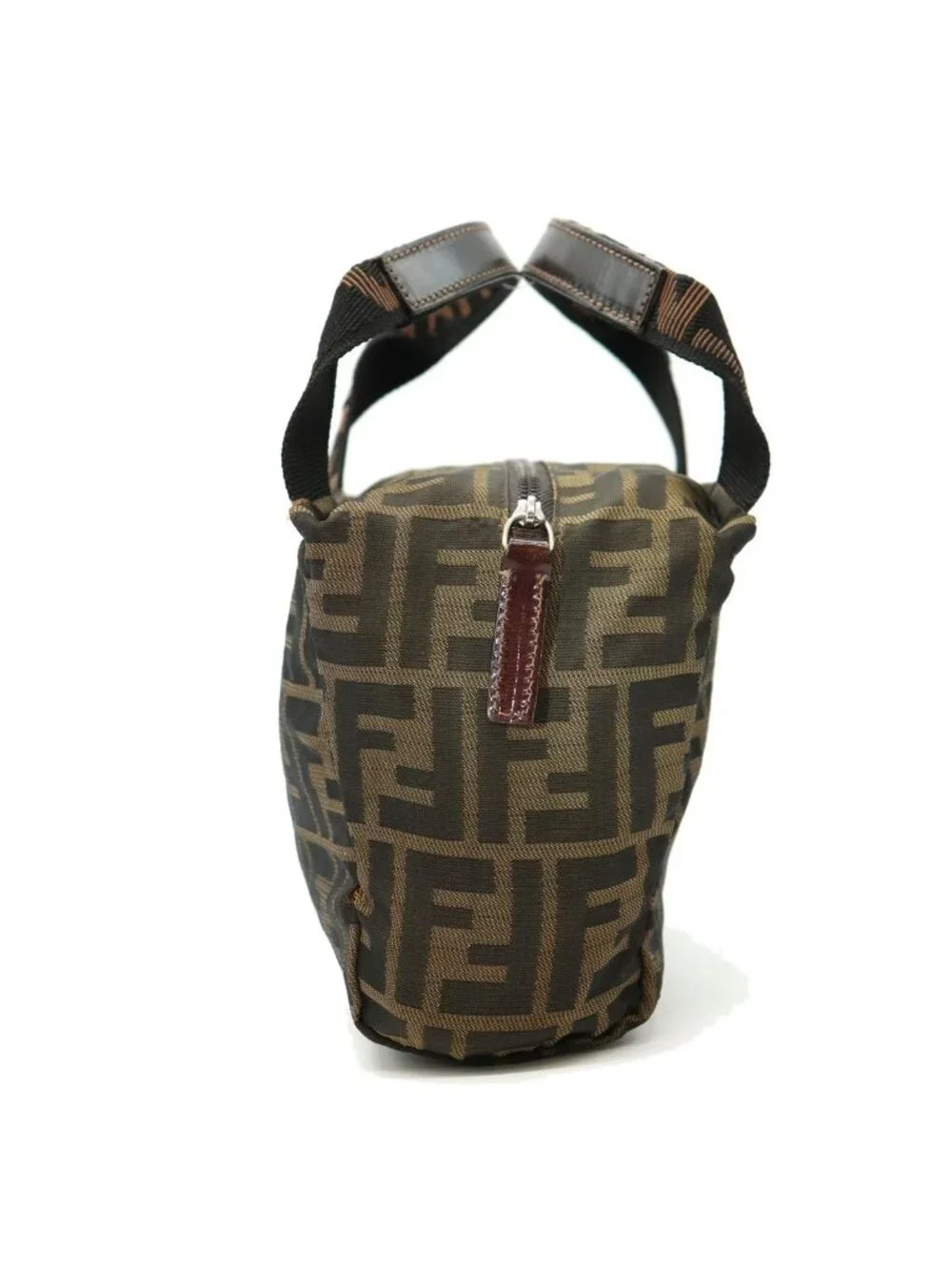 Fendi Zucca Handbag Pouch Inventory Nylon Khaki